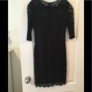 Black lace formal dress
